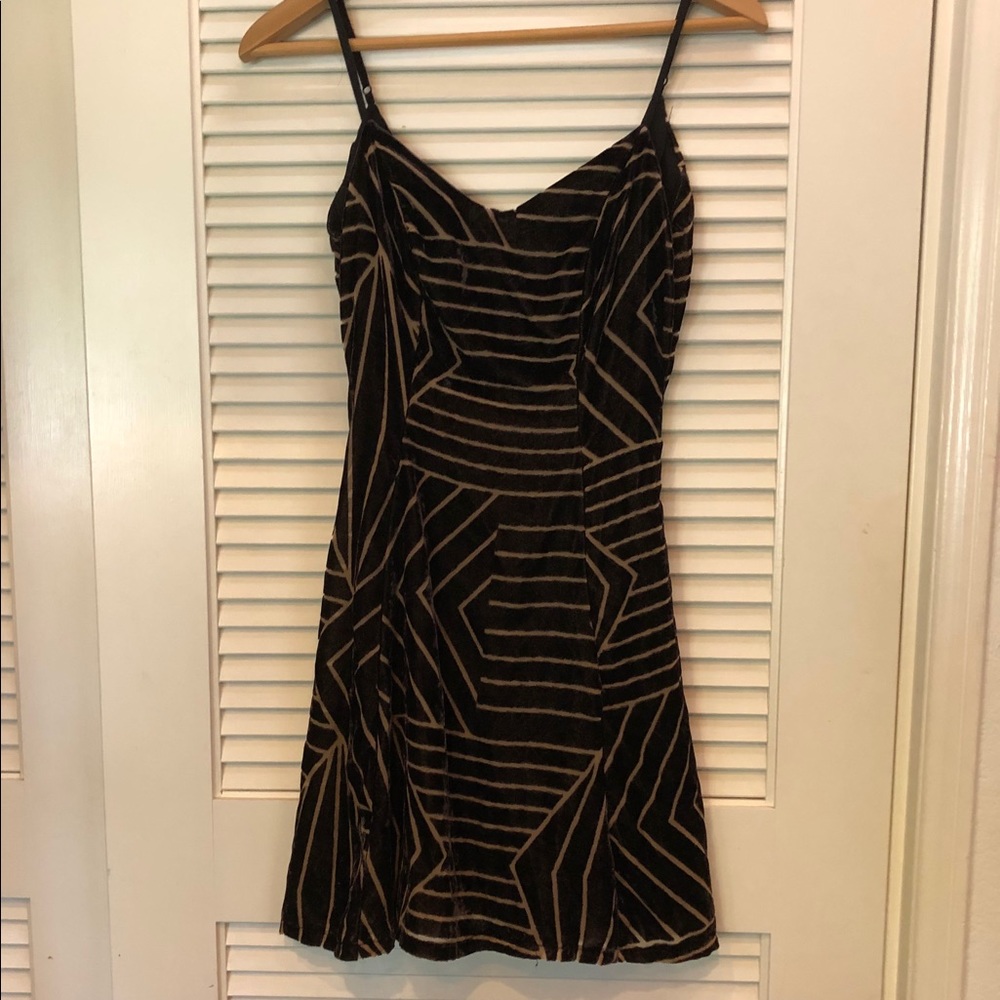 Velvet fit and flare dress